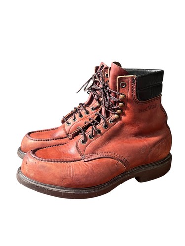 Red Wing 404 Super Sole Work Boots – Vintage Moc Toe Leather Men’s Sz 12