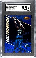 Kevin Garnett 1999-00 Bowman's Best Refractor Card #94 /400-SGC Graded 9.5 Mint+