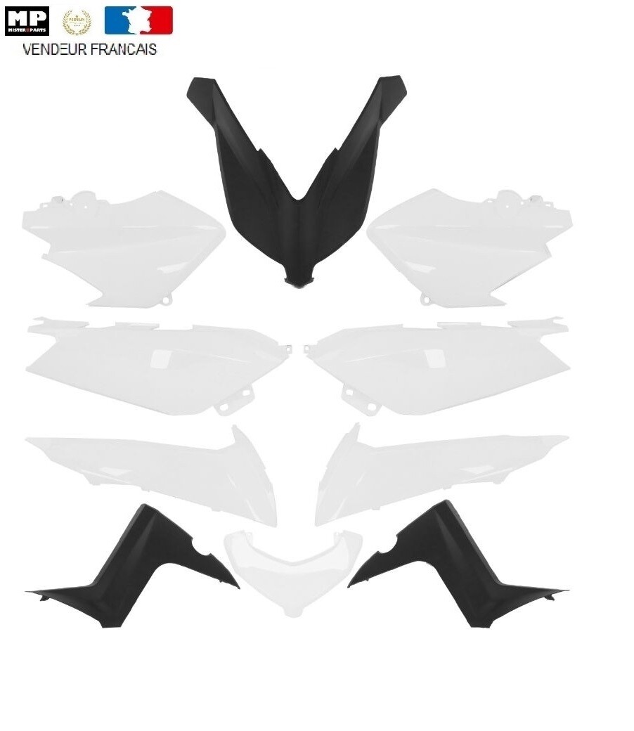 Kit carénage Yamaha X-MAX 125 250 400 2014-2017 coques noir et blanc