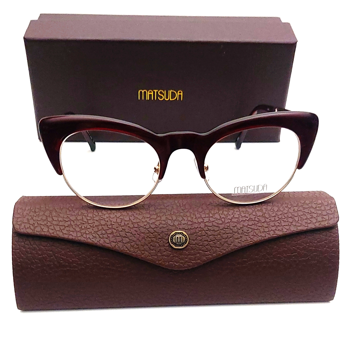 Matsuda M2018 Cat Eye Optical | Matte Black / Gold Mirror | 49-20-145 (0392) _57.PNG?set_id=880000500F main image 3