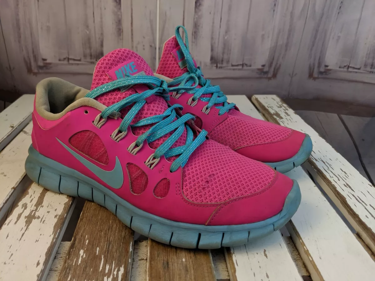 Nike free 5.0 girl youth kids shoes sneakers 588565 640 pink lace