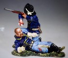 king & country Trw051 54mm Us cavalry "friends to the end" 2 figs 2013 mib oop
