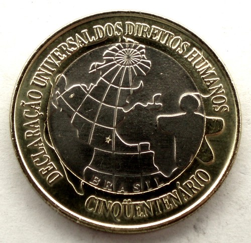BRAZIL 1 REAL 1998 UNC KM#653 Universal Declaration of Human Rights, Rare. I5.4 - Picture 3 of 5