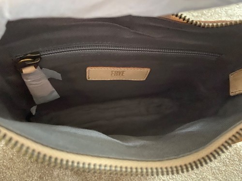 Frye Floral Snake-Textured Crossbody Bag Natural Color Leather NWT Rosettes - Picture 7 of 8