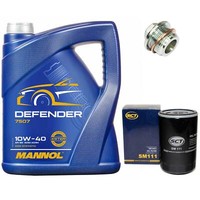 MotoröL Set 10W-40 5 Liter + ÖLfilter + ÖLablassschraube FüR Audi 80 100 A6 A8