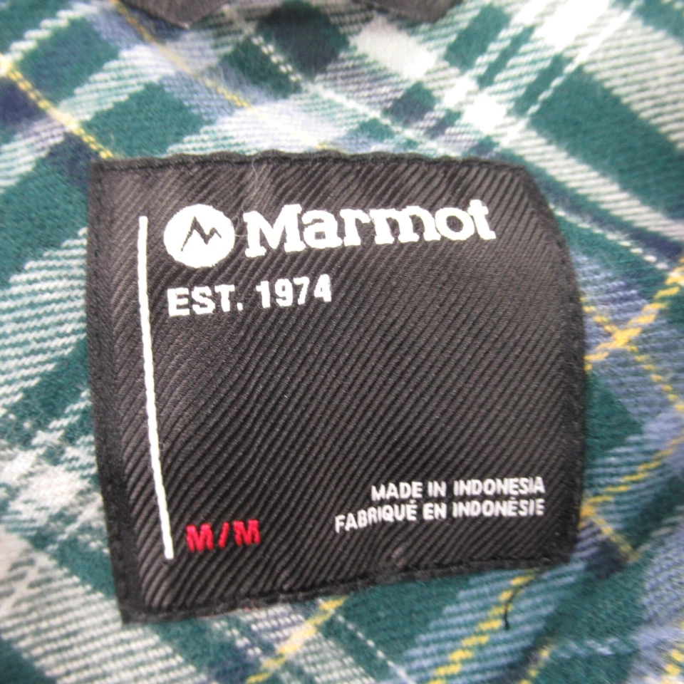 Camisa Marmot Mujer Mediana Manga Larga Bolsillo Botón Frontal Cuadros Senderismo Foto 3 de 4