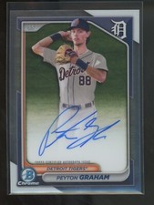 2024 Bowman Chrome Peyton Graham Auto Tigers #CPA-PGR
