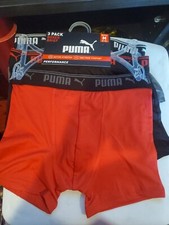Puma Little/Big Boy's Boxer Briefs Underwear 3-Pairs Performance Red/Grey