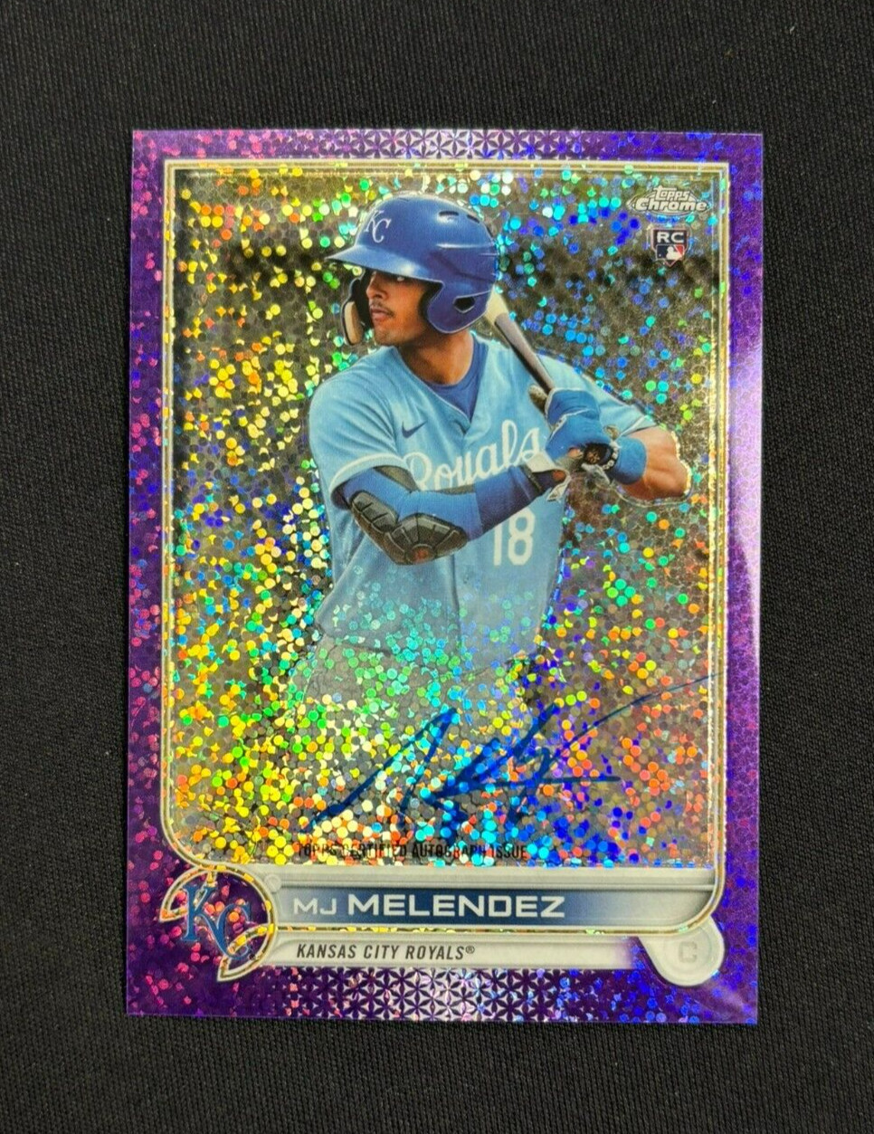 2022 Topps Chrome MJ Melendez Purple Speckle Refractor Auto /299 Rookie #RA-MJM