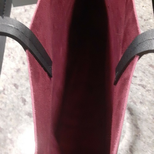 No Brand/ Women's Shoulder Bag/ 2 tone maroon and black NEW - Picture 9 of 10