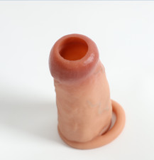 Penis Sheath Male-Penis Girth Reusable Condom Extender-Sleeve Enlarge EnhancerUS