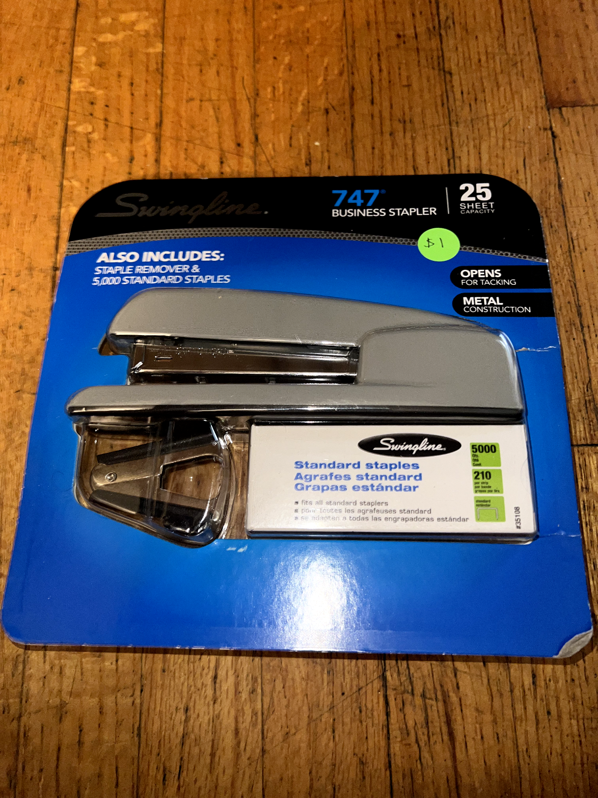 Swingline 747 Desktop BLACK Stapler Staple Remover 5000 Staples 74795-image