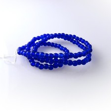 Cobalt Blue Transparent - 100 3mm Round Pressed Czech Glass Druk Beads