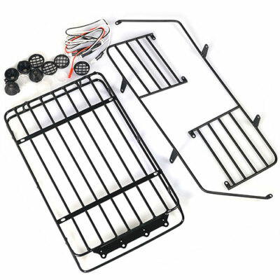 Yeah Racing YA-0561 Metal Roll Cage w /Lug Tray & White Led Light: Jeep Wrangler