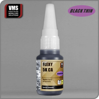 VMS #CM11-BK  Flexy 5K CA Glue For Photo Etch BLACK Thin Type 20ml