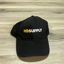 HD Supply Strapback Hat Cap Black Employee Uniform Embroidered EUC