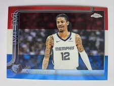 Ja Morant 2025-26 Topps Chrome Red White Blue Refractor Memphis Grizzlies #158