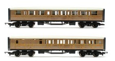 HORNBY 'OO' GAUGE R435/R436 RAKE OF 2 LNER TEAK 1X CK & 1X BCK COACHES
