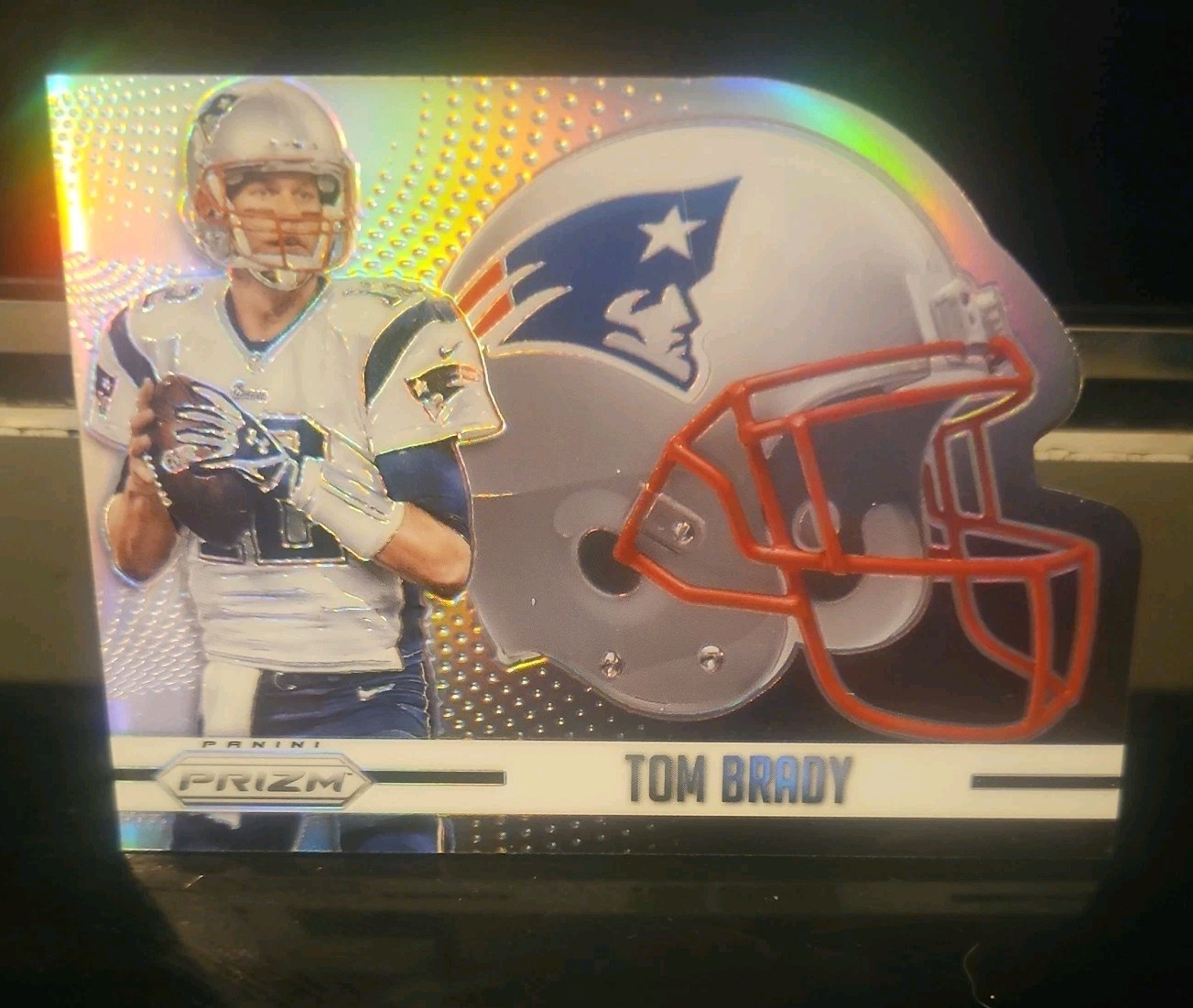 2015 Prizm Silver Tom Brady Helmet Insert