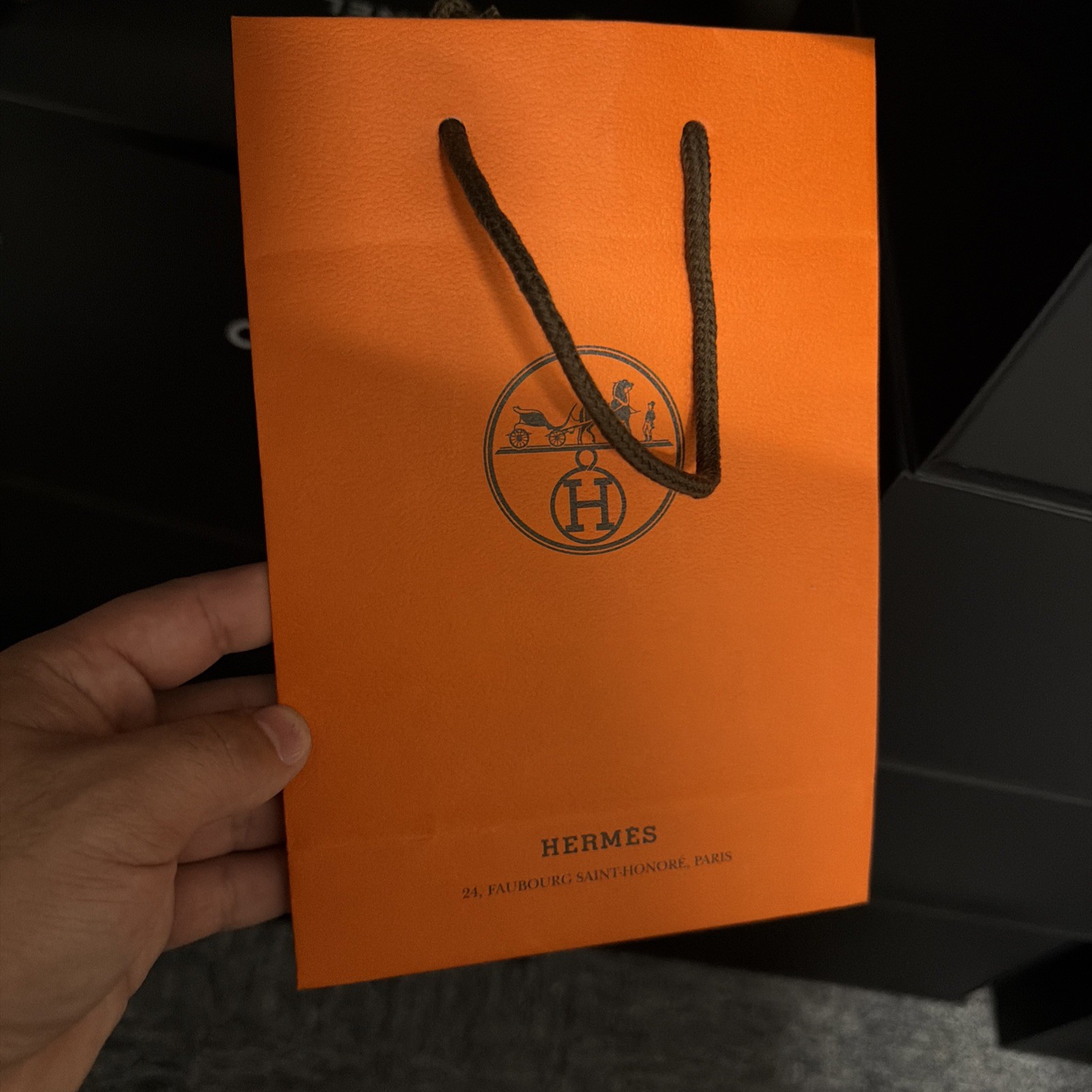 hermes paper shopping bag 8.5x6