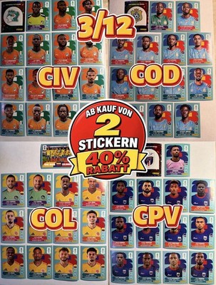 Panini FIFA World Cup 2026 WM Sticker zum Aussuchen CIV COD Kolumbien Kap Verde