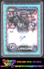 Trey Lipscomb 2024 Topps Chrome Update Aqua Wave Refractors /199 Auto SKU16-3