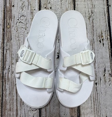 Chaco Chillos Womens Size 10 White Beach Walking Outdoor Strappy Slide Sandals