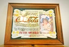 GIANT Vintage Coca Cola Advertising Wood Framed Mirror Sign Coke 1981 22x28