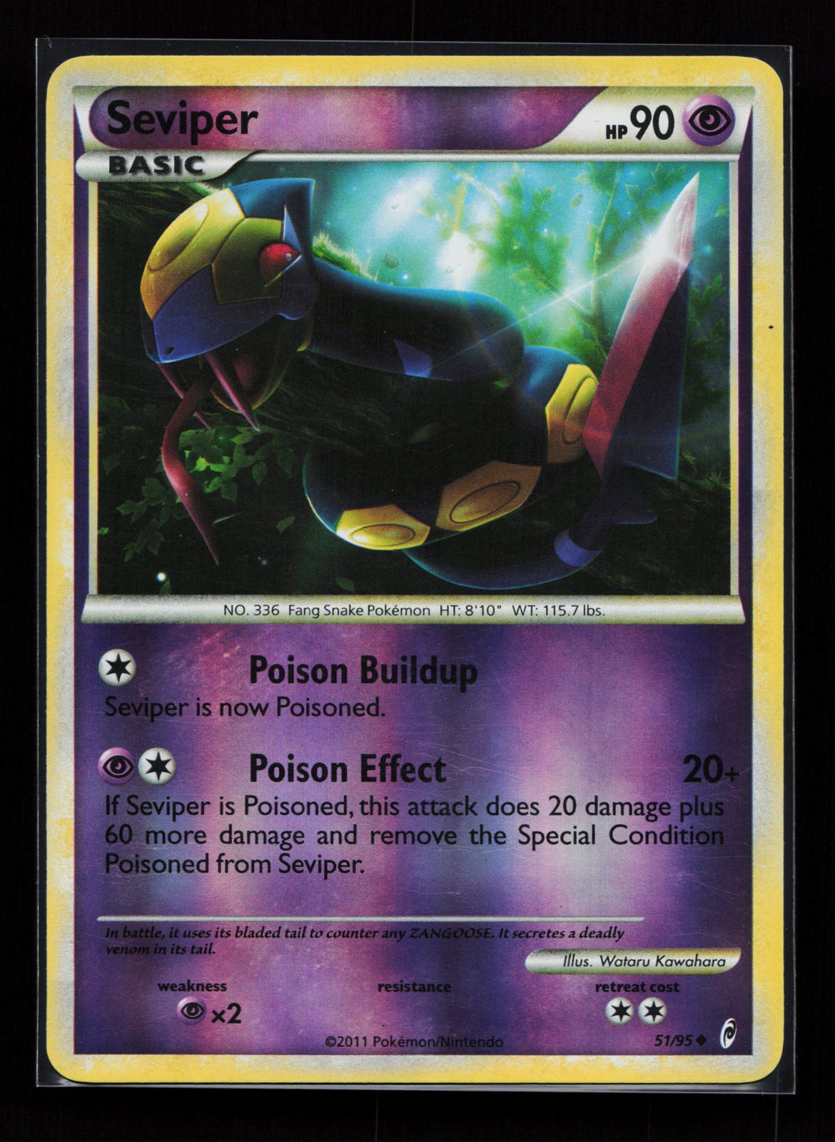Seviper 51/95 Uncommon Call of Legends Reverse Holo Pokémon Card
