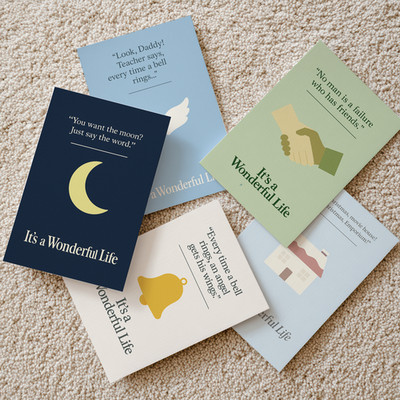 It's a Wonderful Life Minimal Filmplakate - Premiumdrucke, gerahmt oder ungerahmt