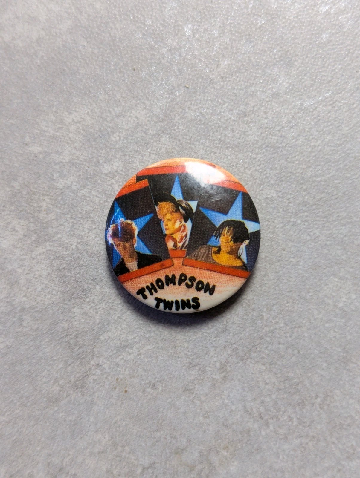 Vintage 80's Thompson Twins Pin Badge Purchased Around 1986