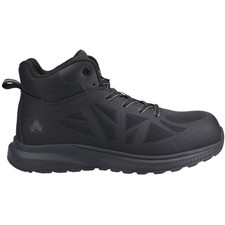 Image of Amblers Safety Mens Boots Fibre Glass Composite Toe Cap Relay Lace Up black UK S