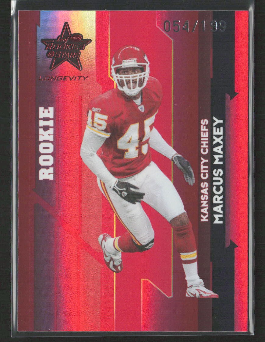 Marcus Maxey Leaf Rookies & Stars Longevity Target #172 Ruby