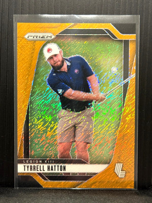 Tyrrell Hatton 2025 Panini LIV Golf Gold Shimmer Prizm FOTL LEGION XIII SP /8