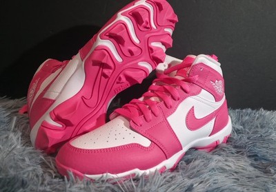 Jordan 1 Mid Cleats Pink Size 6y