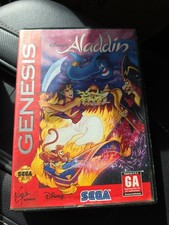 Disney’s Aladdin Sega Genesis Game W/ Case Tested Authentic NO MANUAL
