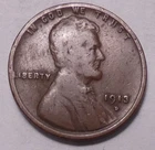 1913 D Lincoln Wheat Cent Penny - Not Stock Photos