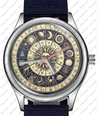 SUN Moon Mythologie Schrift Kunst trendy Unisex 38 mm Zifferblatt schöne Armbanduhr