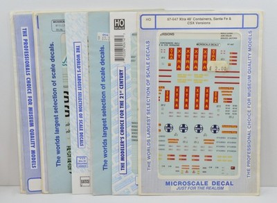 Microscale Aufkleber Union Pacific, Sante Fe und ähnliche Sticker für HO Züge