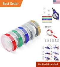 Colorful 9mm Label Tape for DYMO Label Makers - 5-Pack for Easy Organization