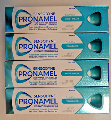 4 Sensodyne Pronamel Fresh Breath Fresh Wave Enamel Toothpaste  Sensitive Teeth