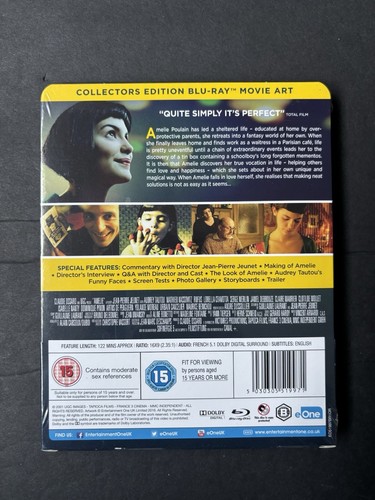 Amelie blu ray movie steelbook region B new sealed international import ver UK - Picture 2 of 6