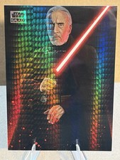 2025 Topps Chrome Star Wars Galaxy Count Dooku 66/75 Fear the Darkside Prism