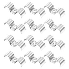 12Pcs Stainless Steel Double Line Clamp 16 mm / 5/8 Inch Auto Fuel Lines Clips