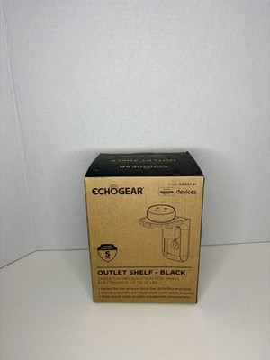 ECHOGEAR Outlet Shelf Black EGOS1-B1 for Amazon Echo Dot/Plus