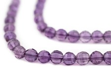 Faceted Round Amethyst Beads 6mm Purple Gemstone 16 Inch Strand