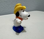 3" Vintage Snoopy Dog Peanuts Yellow Cowboy Farmer Hat 1966 United Feat Figure — photo 2