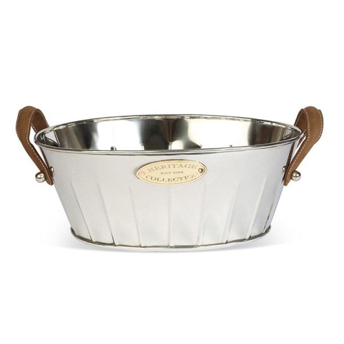 Heritage Leather Handled Champagne Bath - Picture 2 of 4