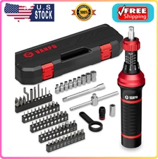 VANPO Torque Screwdriver Set 10-70 in.lb 64pcs 1/4" Wrench for Bike & Scope