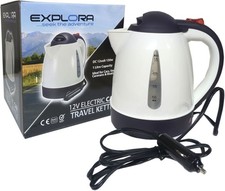 12V Electric Kettle Car Van Travel Camping Portable Tea Coffee Jug 1L Litre
